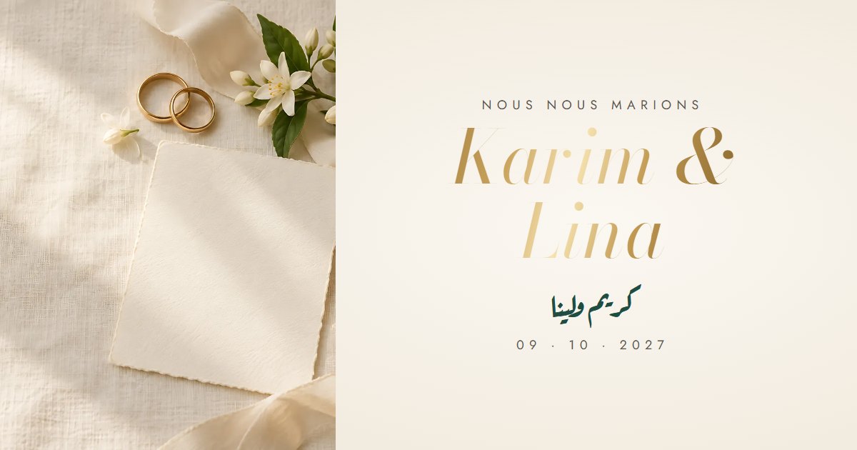 Monogramme — Karim & Lina